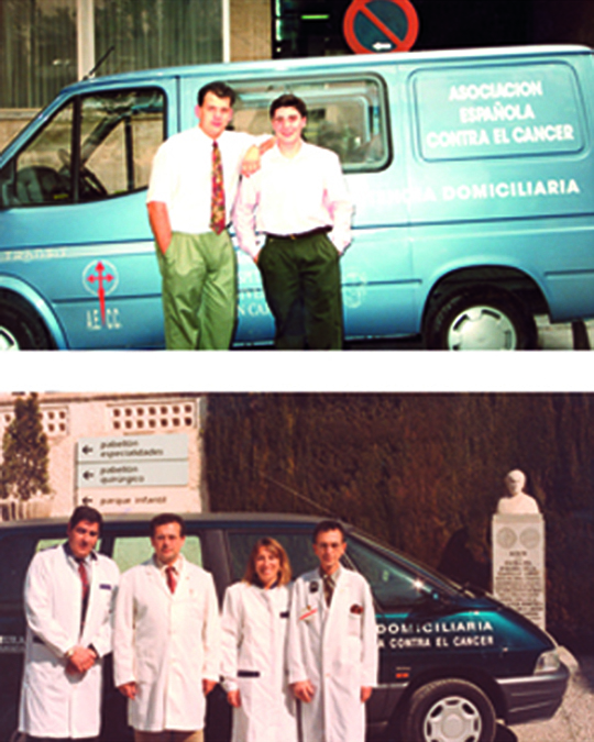 1989: Se empieza a gestar el proyecto piloto de Unidades Móviles de Asistencia Domiciliaria de enfermos terminales junto al Ministerio de Sanidad