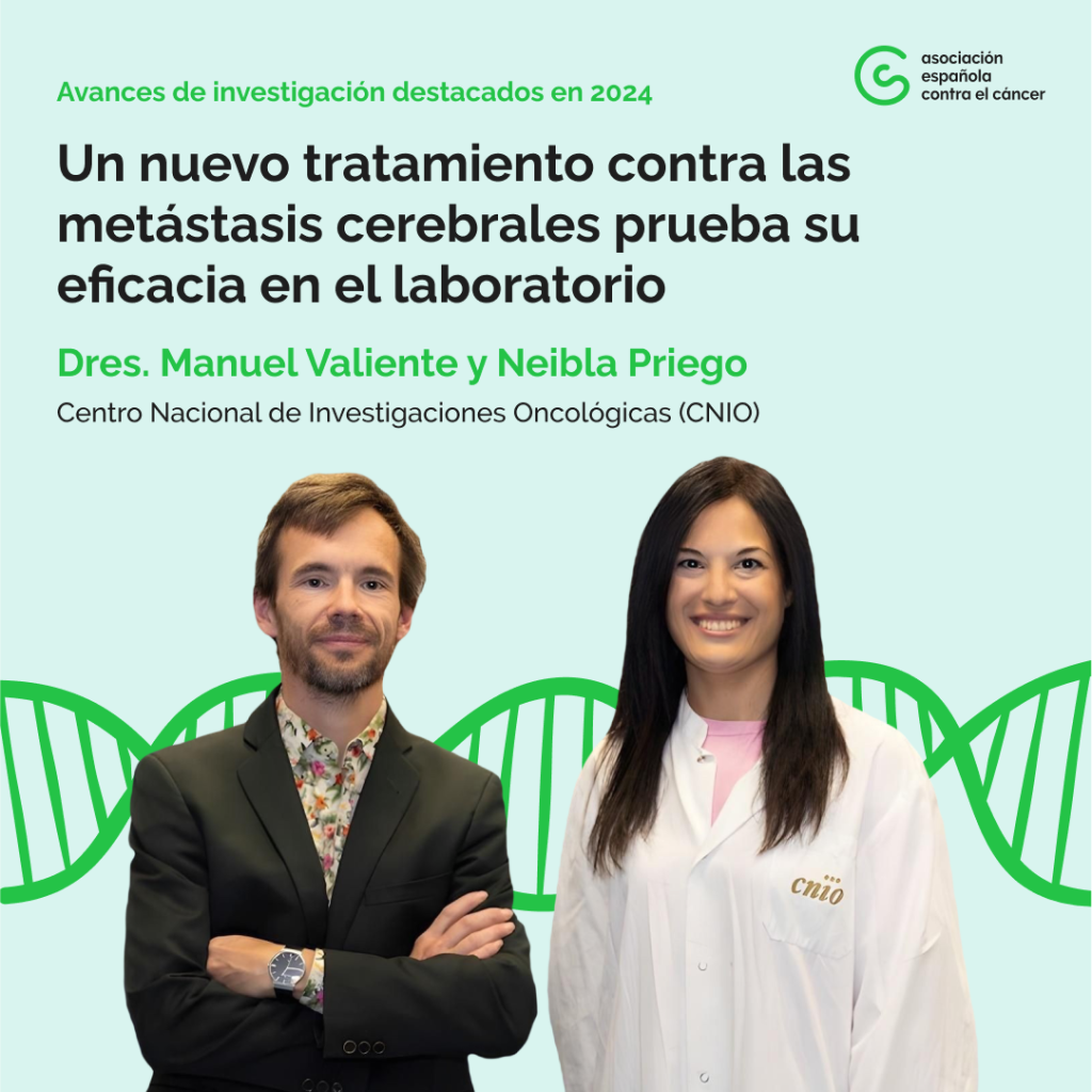 Nueva estrategia de tratamiento combinado contra las metástasis cerebrales
